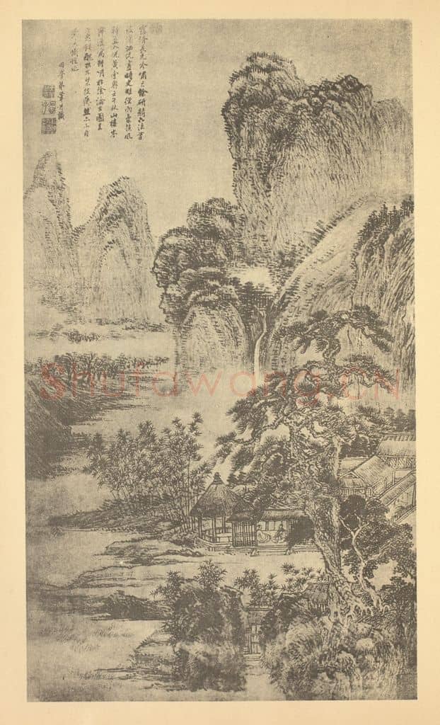 清 王翚《山水轴(六)》国画作品