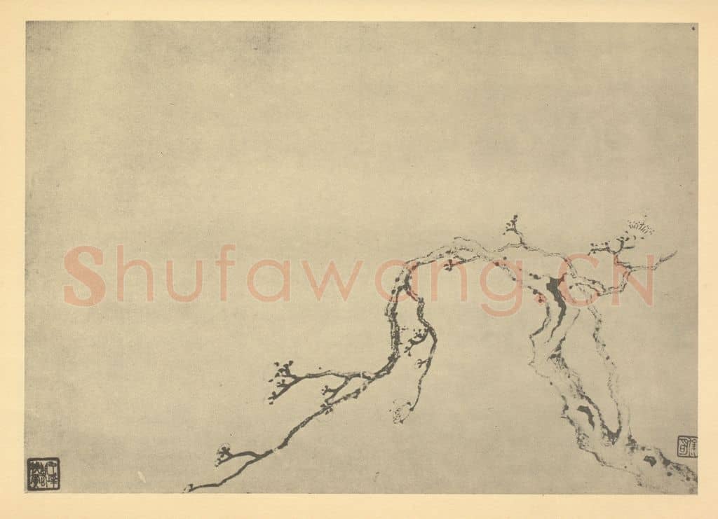 清 金俊明《梅花（九）》国画作品