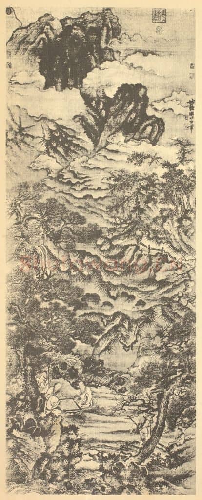 明 谢时臣《山水轴(二)》国画作品
