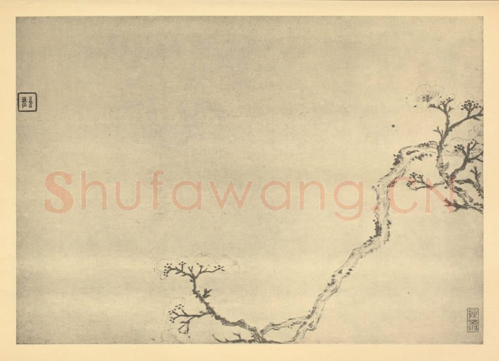 清 金俊明《梅花(六)》国画作品