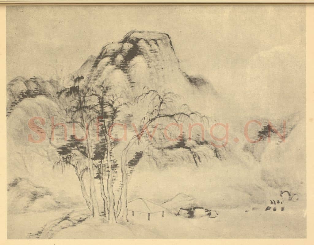 清 陆恢《山水图(十六)》国画作品