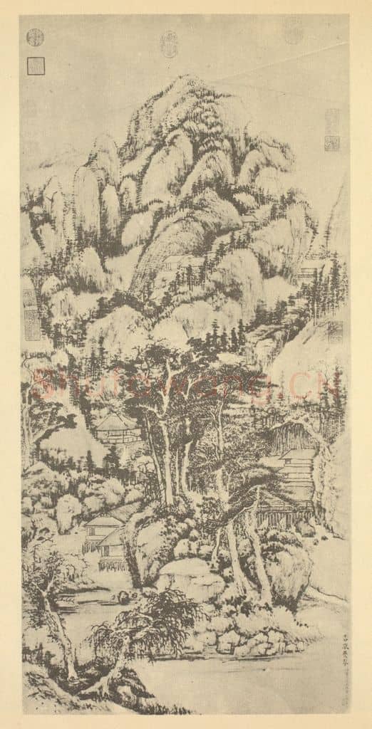 清 董邦达《山水轴（十）》国画作品