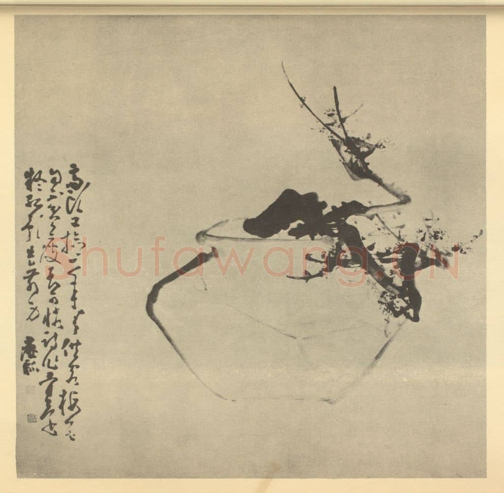 清 黄慎《梅花》国画作品