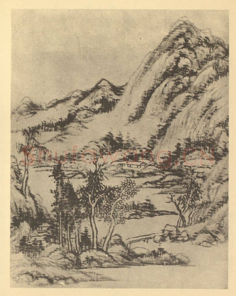 清 秦炳文《山水图（十四）》国画作品