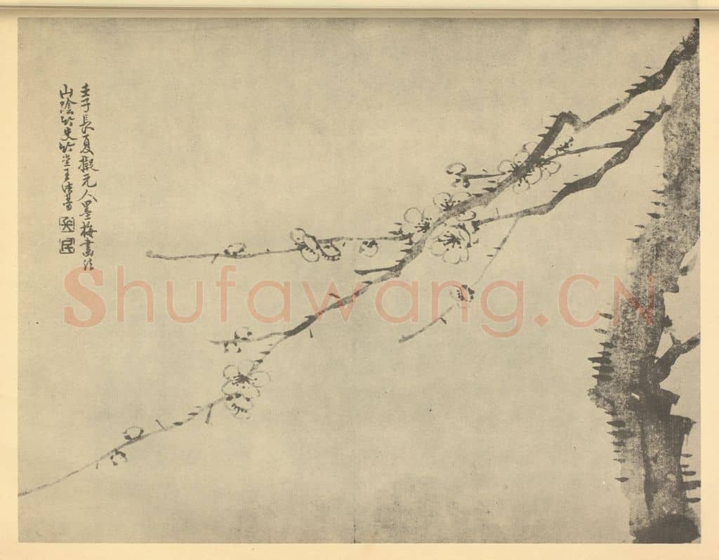 清 王德普《梅花(八)》国画作品