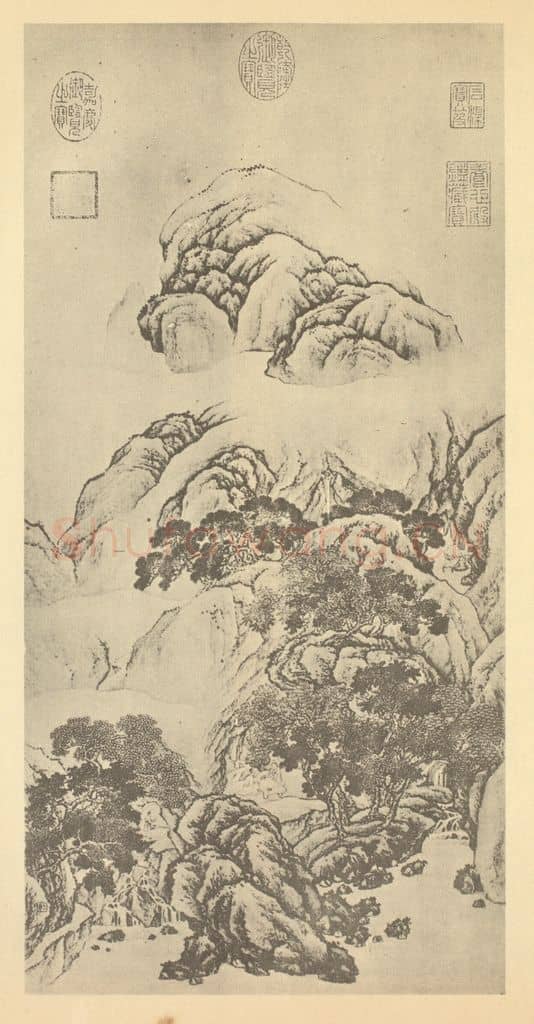清 王云《山水轴（二）》国画作品