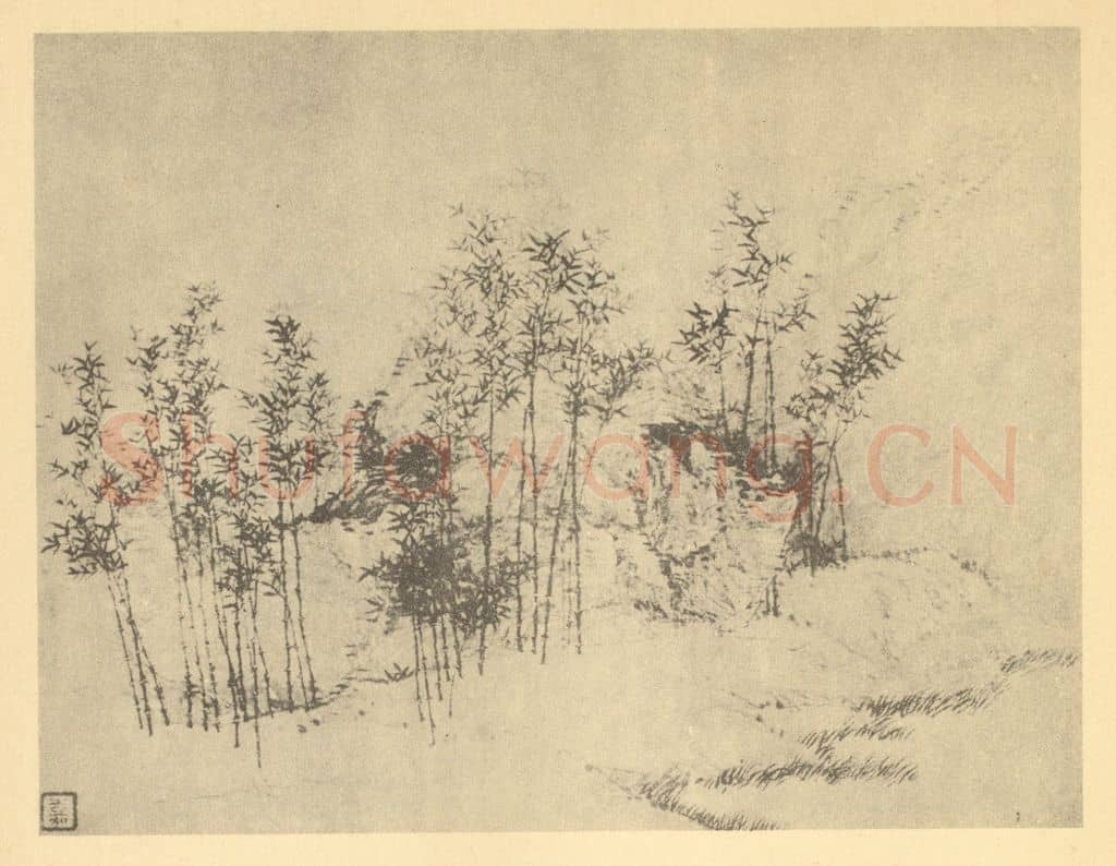 清 蔡嘉《山水图(五)》国画作品