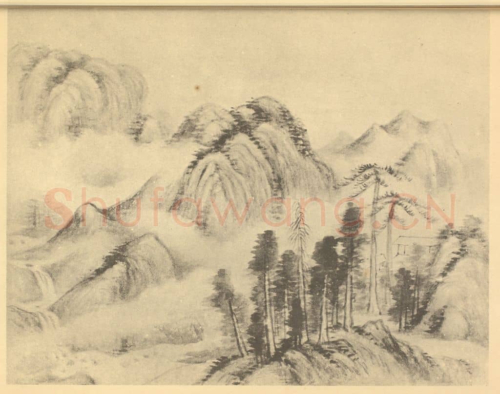 清 陆恢《山水图(十一)》国画作品