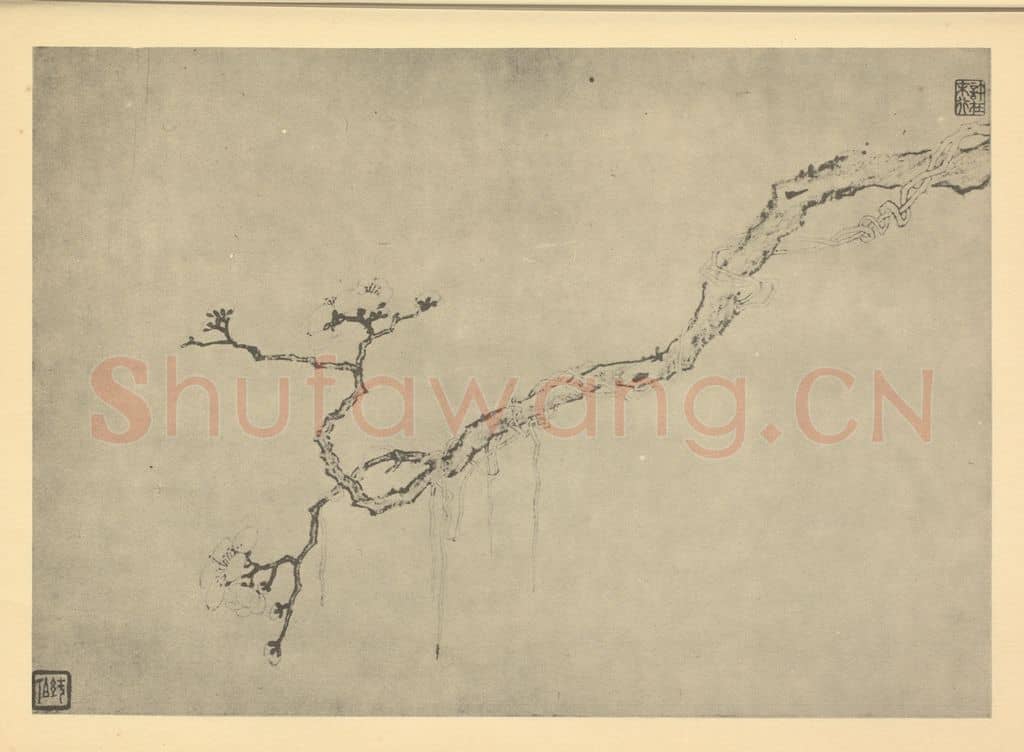 清 金俊明《梅花(三)》国画作品