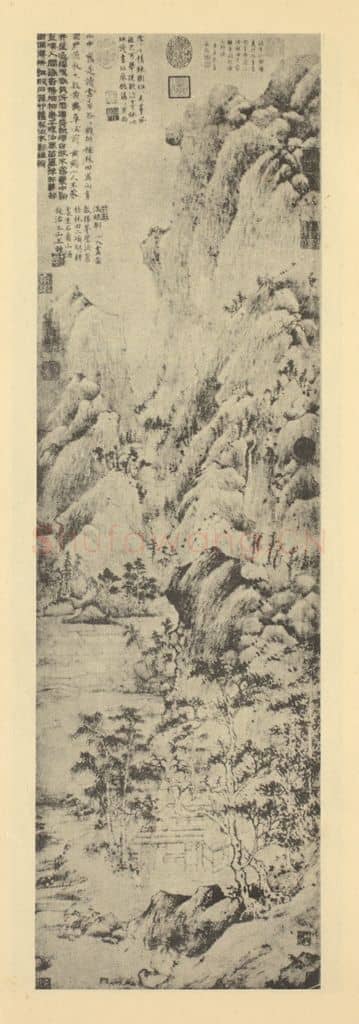 元 王蒙《山水轴(九)》国画作品