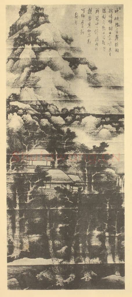 清 龚贤《山水轴(二)》国画作品