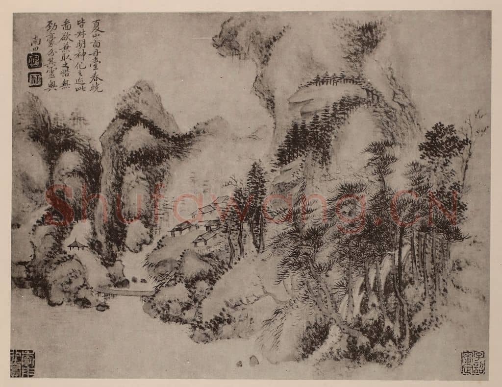 清 恽寿平《山水册(三)》国画作品