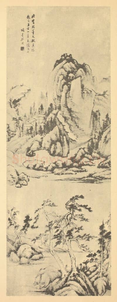 清 顾澐《山水轴（七）》国画作品