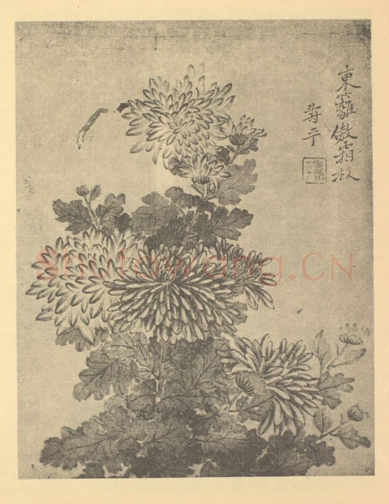 清 恽寿平《水仙·梅花》国画作品