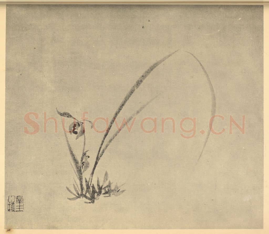 明 周天球《兰》国画作品