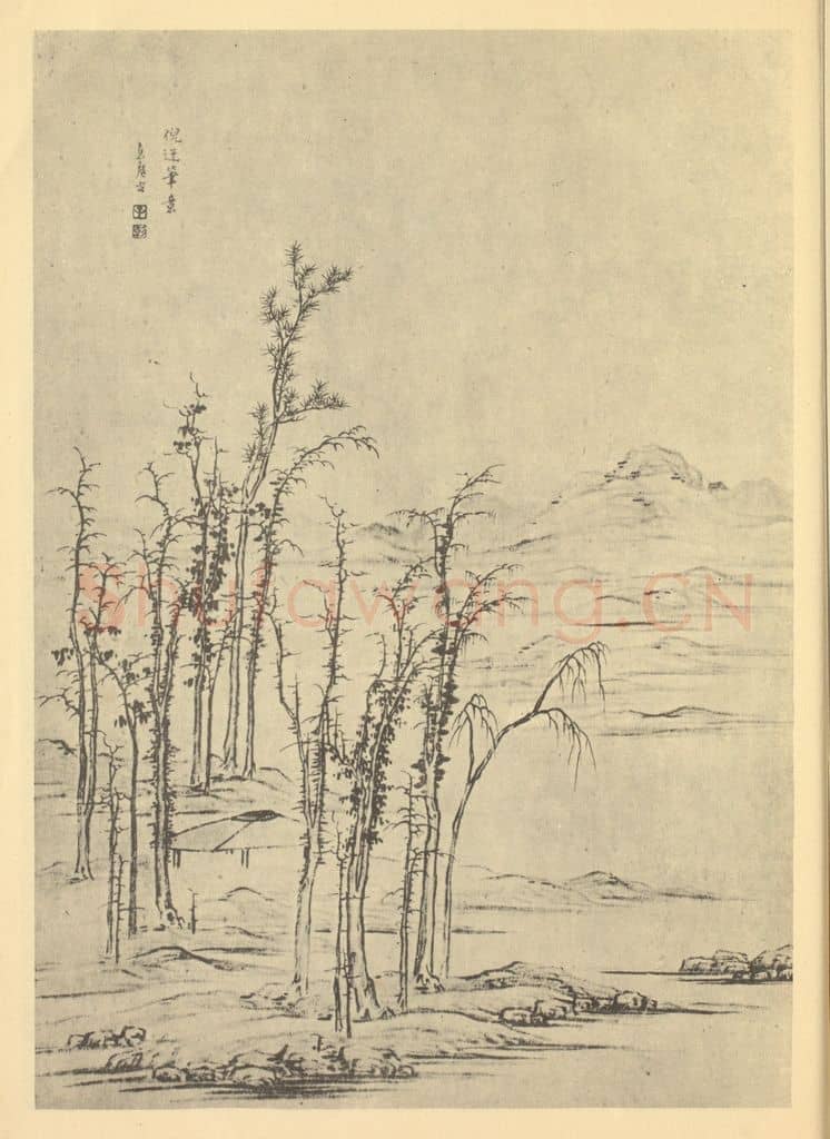 清 吴定《山水图（八）》国画作品