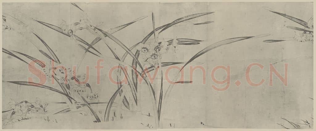 宋 赵孟坚《水仙图卷（二）》国画作品