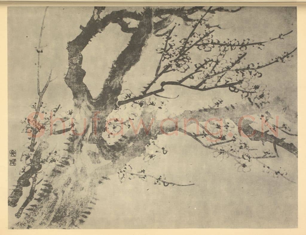 清 王德普《梅花(三)》国画作品