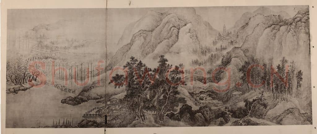 清 王翚《江山纵览图卷(四)》国画作品
