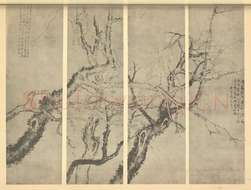 清 高翔《梅花》国画作品