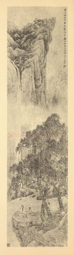 清 吴谷祥《山水轴(五)》国画作品