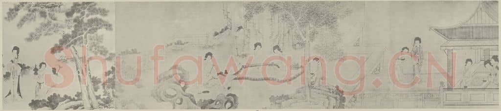 清 改琦《临仇十洲美人图卷（五）》国画作品