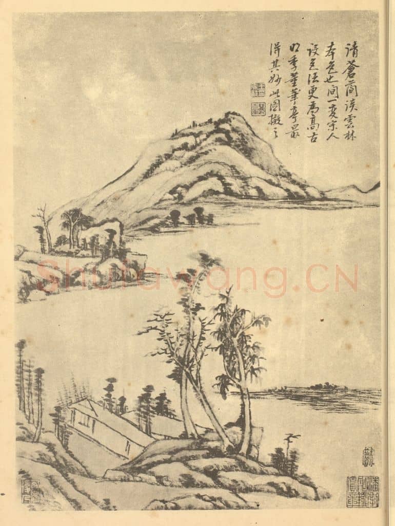 清 王原祁《山水图（三十二）》国画作品
