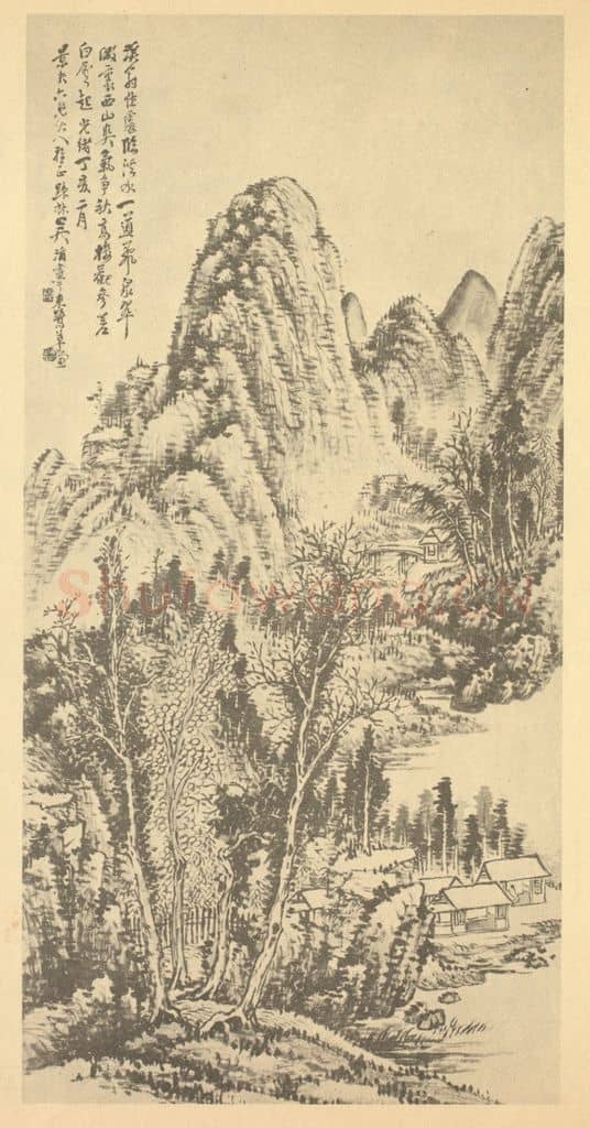清 吴滔《溪山秋爽图》国画作品