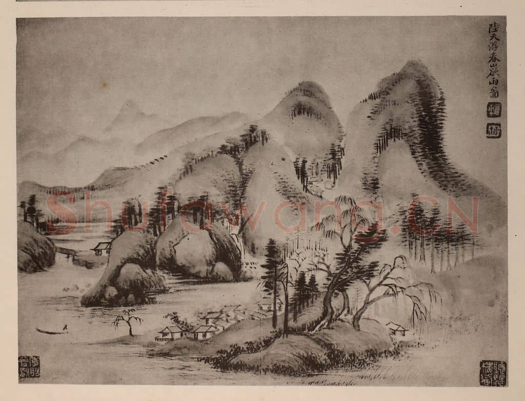 清 恽寿平《山水册（二）》国画作品
