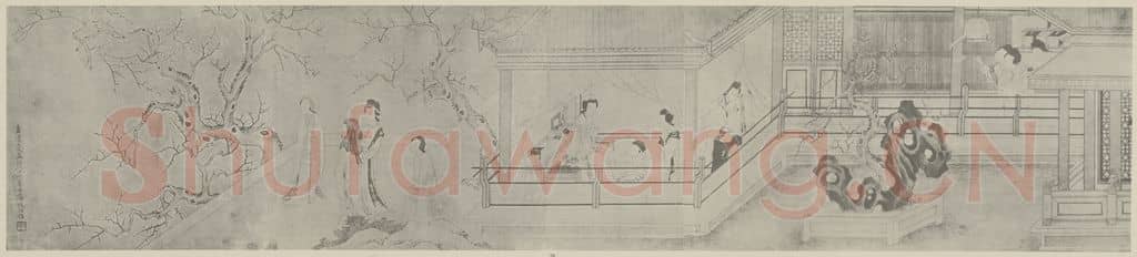 清 改琦《临仇十洲美人图卷(八)》国画作品