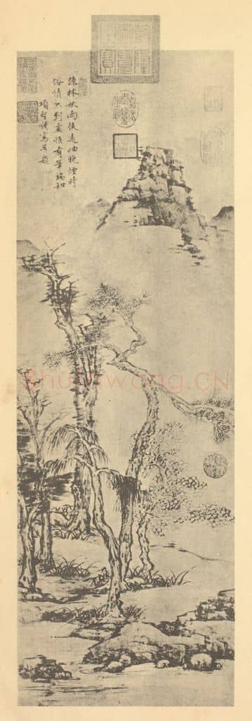 明 项圣谟《山水轴（二）》国画作品