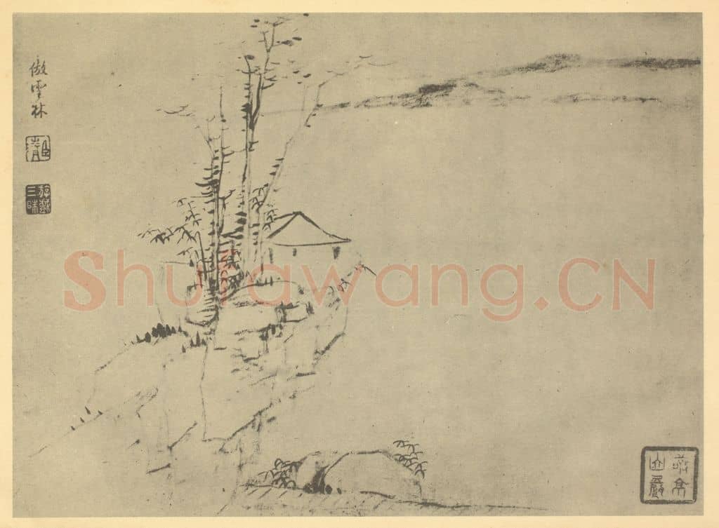 清 梅清《山水图（三十八）》国画作品