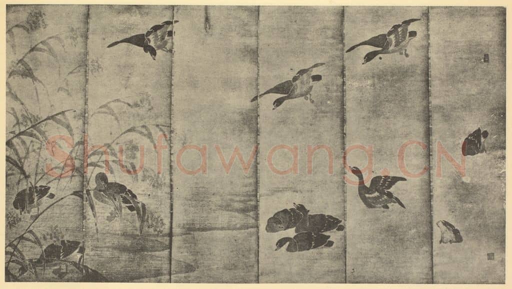 清 边寿民《芦雁图(一)》国画作品