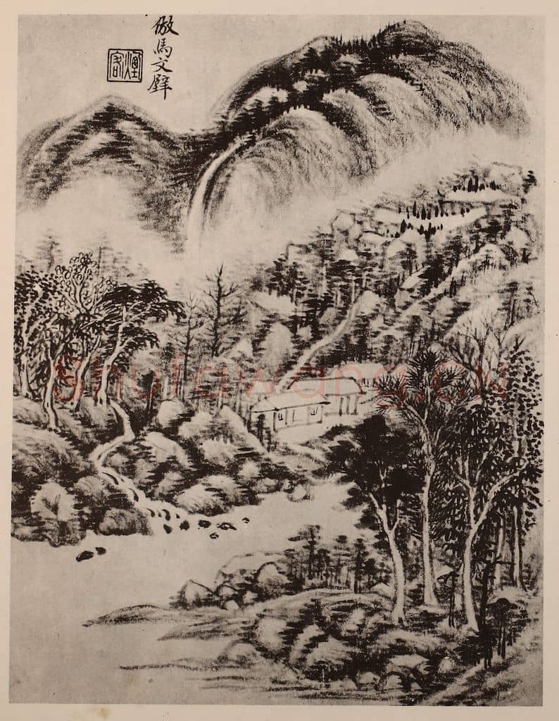 清 王时敏《山水册(八)》国画作品
