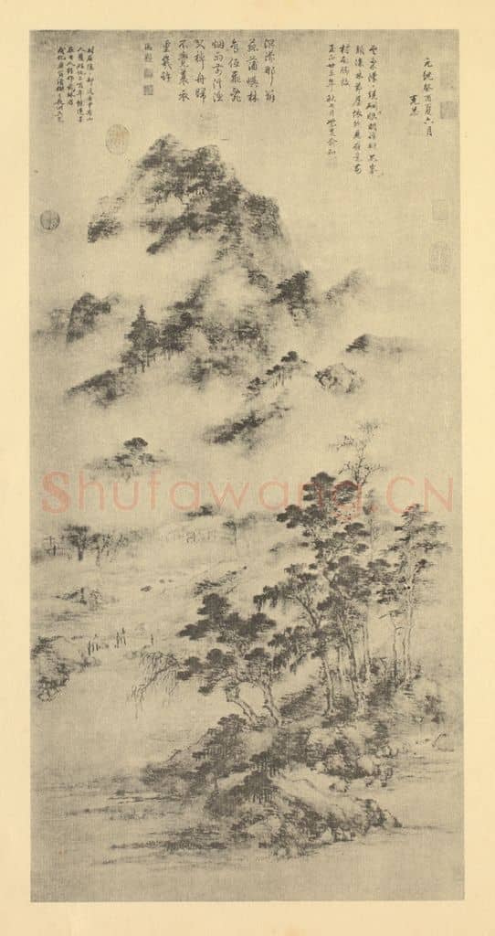 元 高克恭《山水轴(二)》国画作品