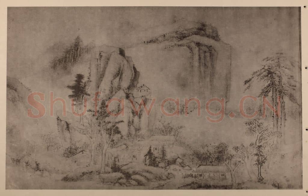 明 沈士充《天池石壁图卷（二）》国画作品