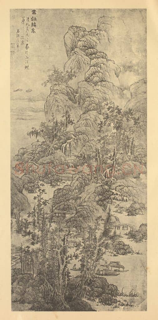 明 蓝瑛《山水轴(六)》国画作品