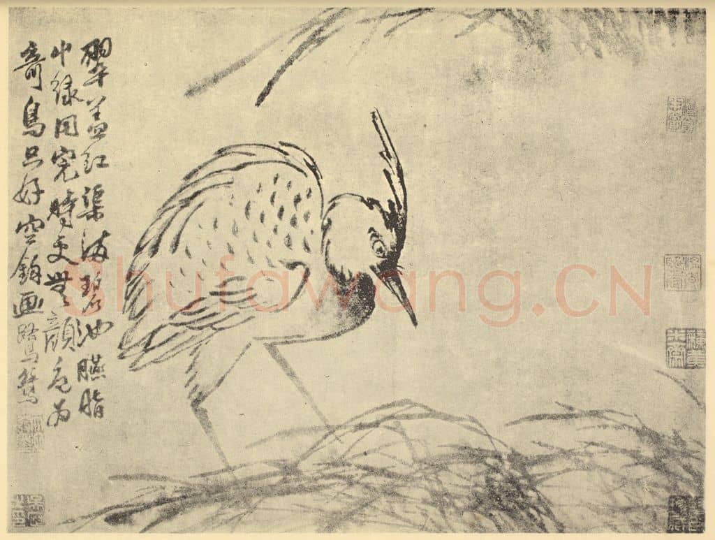 明 徐渭《鹭鹚图》国画作品