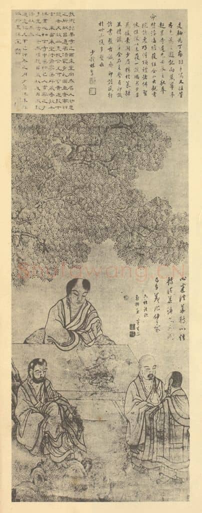 明 丁云鹏《画佛像图(一)》国画作品