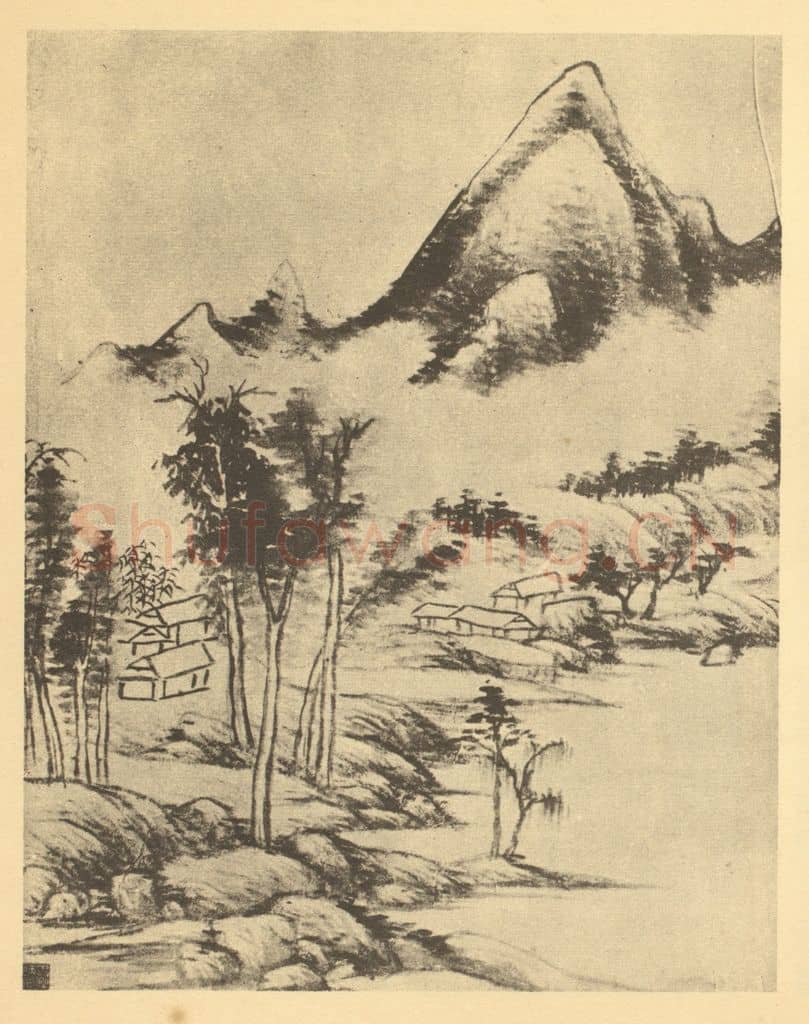 清 秦炳文《山水图(十九)》国画作品