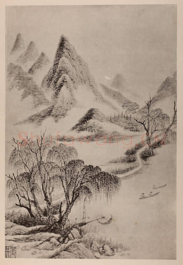清 吴历《山水册(二)》国画作品