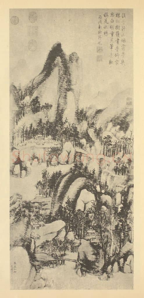 清 董邦达《山水轴（七）》国画作品