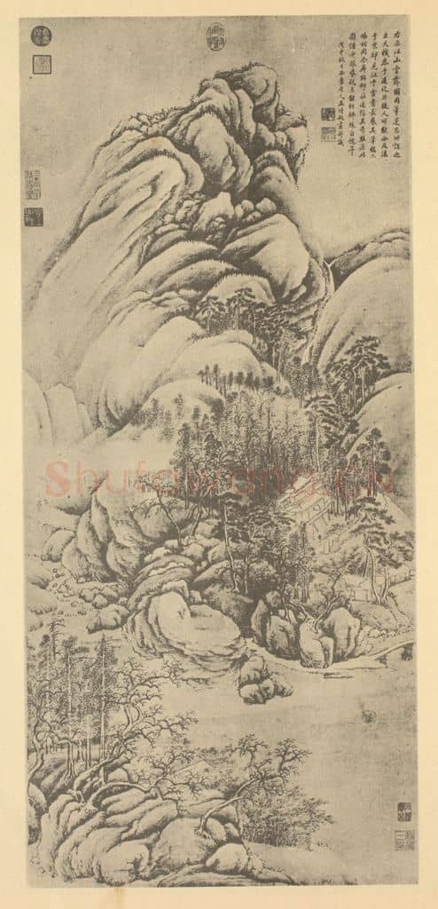 清 王时敏《山水轴(八)》国画作品