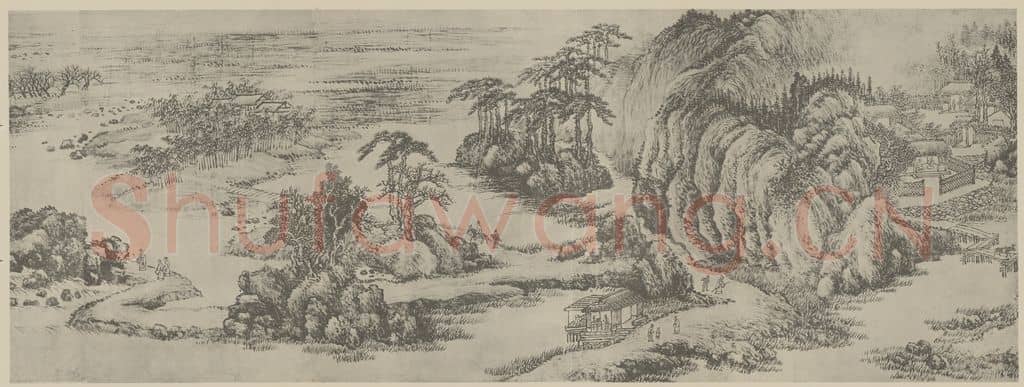 清 王翚《溪山无尽图卷(三)》国画作品