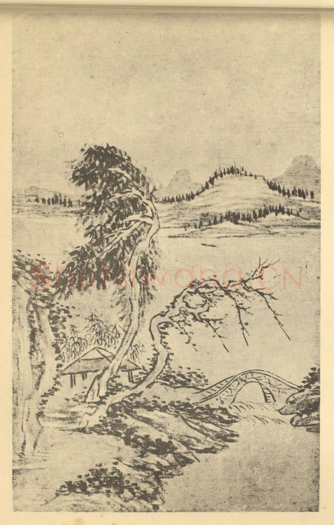 清 永瑢《山水图(五)》国画作品