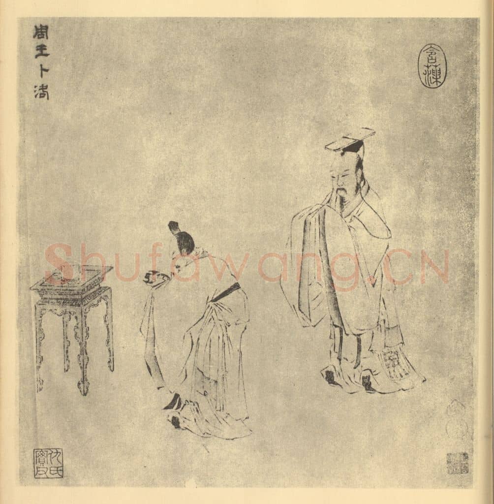 明 仇英《画周王卜洛图》国画作品