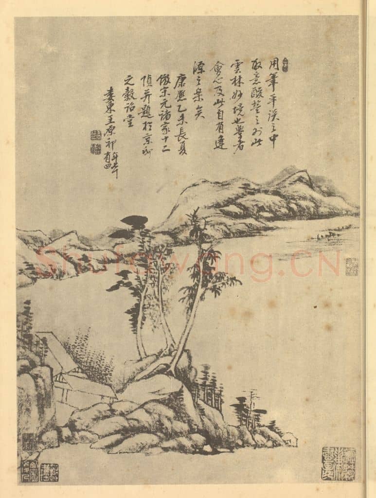清 王原祁《山水图（三十三）》国画作品