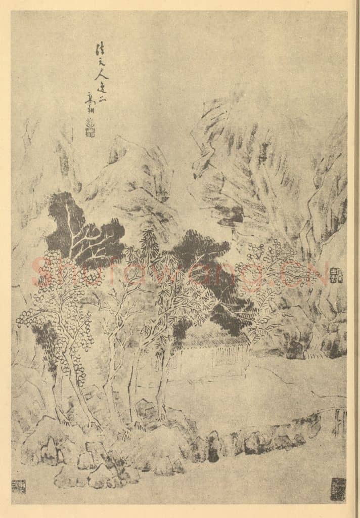 清 高翔《山水图》国画作品