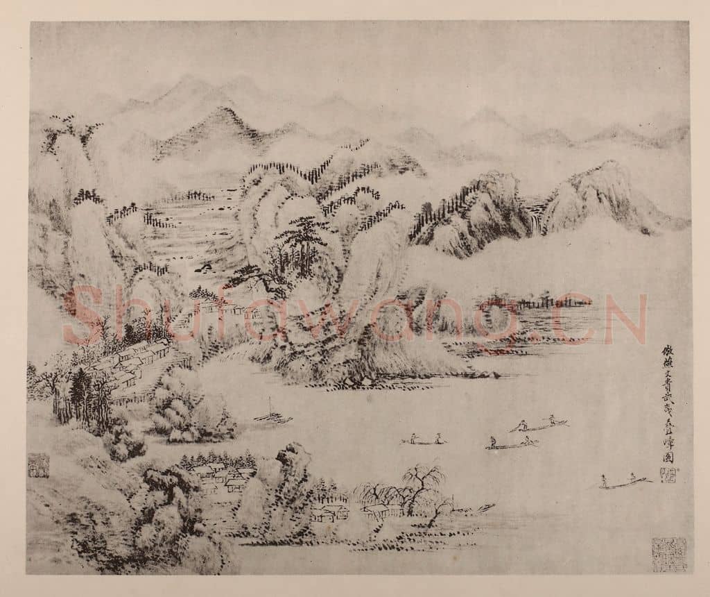 清 王翚《山水册(二)》国画作品