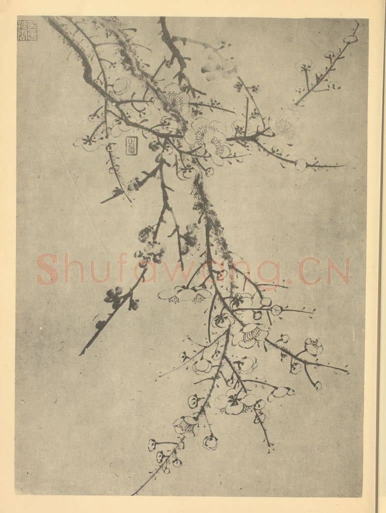 清 金俊明《梅花(二)》国画作品